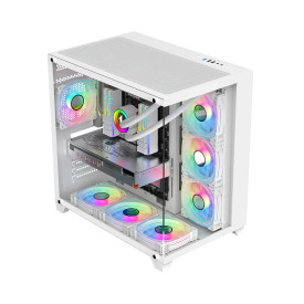 Кутия за компютър 1stPlayer Case ATX - MEGAVIEW MV8 White