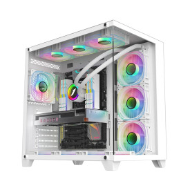 Кутия за компютър 1stPlayer Case ATX - MEGAVIEW MV8 White