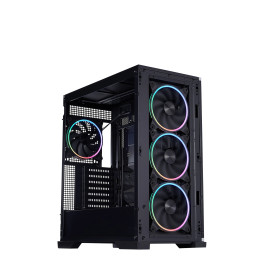 Кутия за компютър 1stPlayer Case EATX - IF8 Black - 4 x 140 mm A-RGB fans included, USB-C