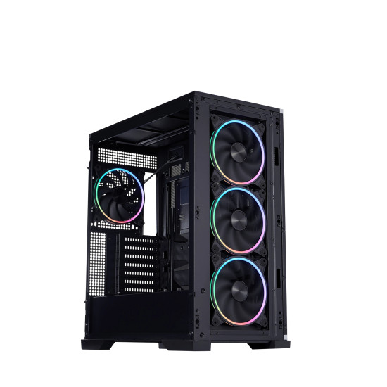 Кутия за компютър 1stPlayer Case EATX - IF8 Black - 4 x 140 mm A-RGB fans included, USB-C