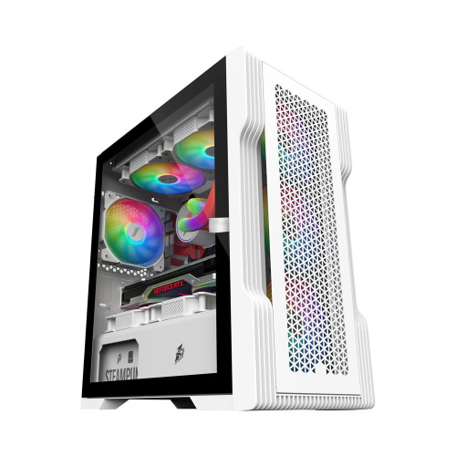 Кутия за компютър 1stPlayer Case mATX - TRILOBITE T3 Mesh White