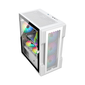 Кутия за компютър 1stPlayer Case mATX - TRILOBITE T3 Mesh White