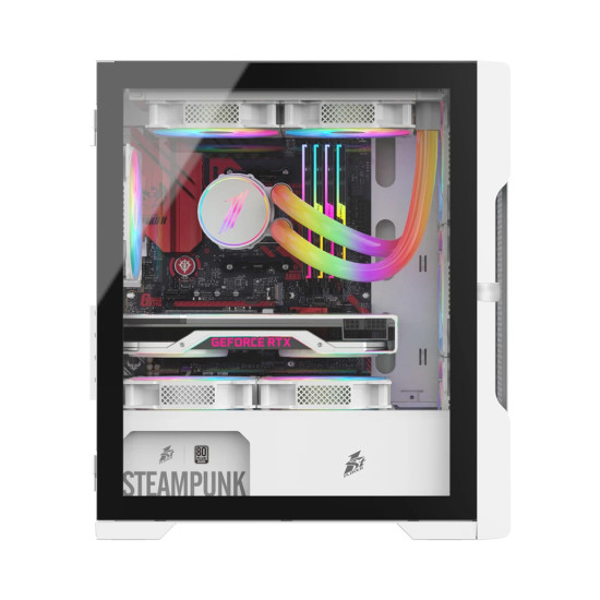 Кутия за компютър 1stPlayer Case mATX - TRILOBITE T3 Mesh White