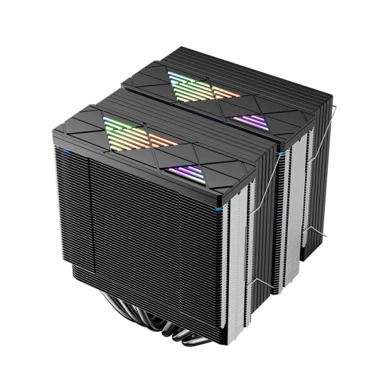 Охладител за процесор 1stPlayer CPU Cooler CRYO CY12LD Black - LGA1851/AM5, Dual-Tower, ARGB