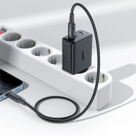 Зарядно Acefast Charger Wall GaN PD50W - A29 - USB-C x 2, Black