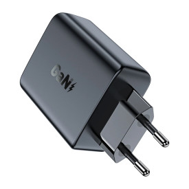 Зарядно Acefast Charger Wall GaN PD50W - A29 - USB-C x 2, Black