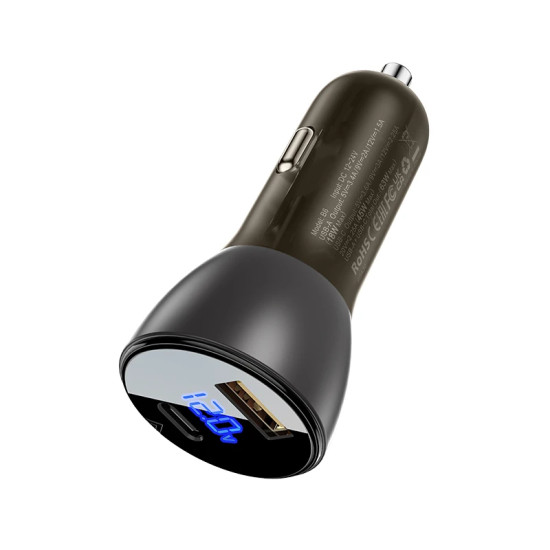 Зарядно за кола Acefast Fast Charger Car PD3.0 63W - B6 - USB-A x 1, USB-C x 1, Black