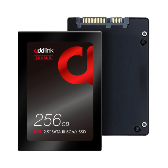 Вътрешен SSD диск Addlink S20 256GB - SATA3 3D Nand 510/400 MB/s