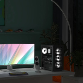 Кутия за компютър AeroCool Case ATX - D502A Black, Addressable RGB