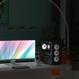 Кутия за компютър AeroCool Case ATX - D502A Black, Addressable RGB