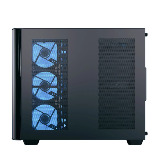 Кутия за компютър AeroCool P500C, Mid-Tower, Dual Chamber, 4 ARGB, ATX, Micro-ATX, Mini-ITX, Black