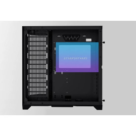 Кутия за компютър Aigo MATX FT418, 6 x 120 mm ARGB fans, Transparent side panel, Black