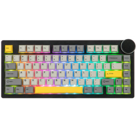 Клавиатура Ajazz Gaming Mechanical Keyboard AK820 V2 - Arctic Isle Magnetic Switch [Linear] (English US), Black, Gray, Yellow