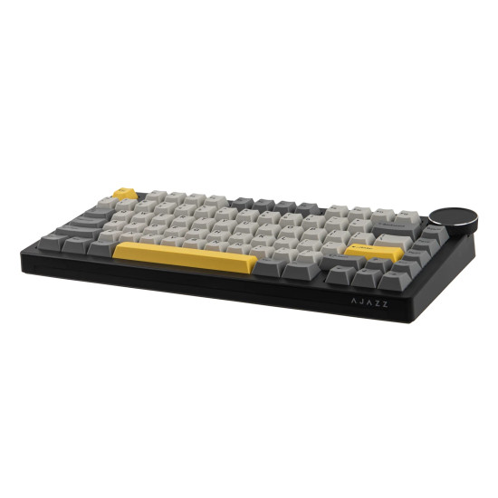 Клавиатура Ajazz Gaming Mechanical Keyboard AK820 V2 - Arctic Isle Magnetic Switch [Linear] (English US), Black, Gray, Yellow