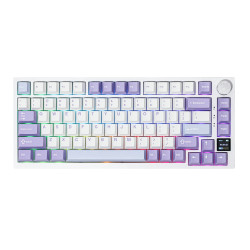 Безжична клавиатура Ajazz Wireless Gaming Mechanical Keyboard AK820 PRO - Flying Fish [Linear] (English US), Purple