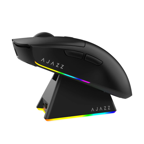 Безжична мишка Ajazz AJ139 V2 MC - Wireless Gaming Mouse - 1K, Magnetic Charging Dock, Black
