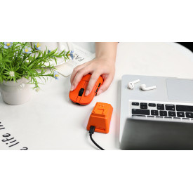 Безжична мишка Ajazz AJ159 PRO - Wireless Gaming Mouse - 8K, Magnetic Charging Dock, White
