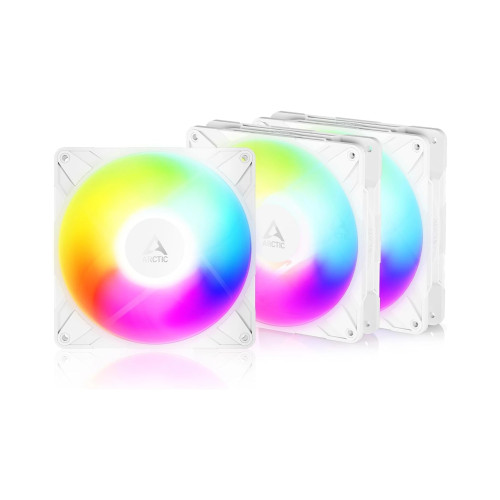 Комплект вентилатори Arctic Fan Pack 3-in-1 - P14 Pro Reverse A-RGB (White)