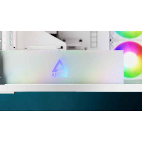 Кутия за компютър ARCTIC Xtender VG, E-ATX, Mid-Tower, Dual Chamber, 5 ARGB, White