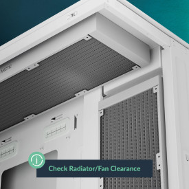 Кутия за компютър ARCTIC Xtender VG, E-ATX, Mid-Tower, Dual Chamber, 5 ARGB, White