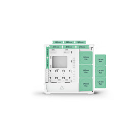 Кутия за компютър ARCTIC Xtender VG, E-ATX, Mid-Tower, Dual Chamber, 5 ARGB, White