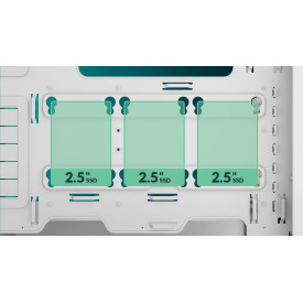 Кутия за компютър ARCTIC Xtender VG, E-ATX, Mid-Tower, Dual Chamber, 5 ARGB, White
