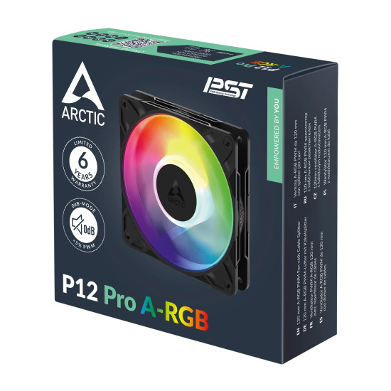 Вентилатор Arctic P12 Pro A-RGB, 120 mm, 400-3000 rpm, ARGB