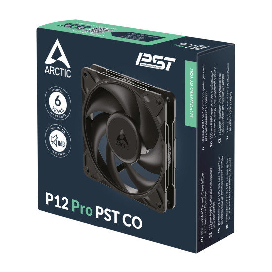 Вентилатор Arctic P12 Pro PST CO, 120 мм, 3000 RPM, 77 CFM, 25 dBA, 4 Pin PWM, Black 