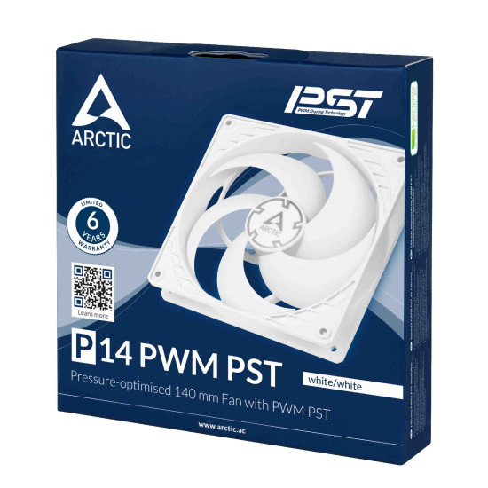Вентилатор Arctic Fan 140mm P14 PWM PST (White) - 200-1700rpm