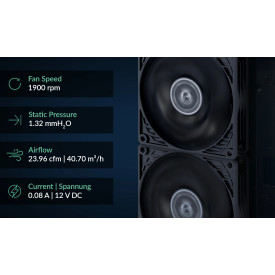 Вентилатор Arctic Fan 92mm P9 Silent (Black) - 1900rpm