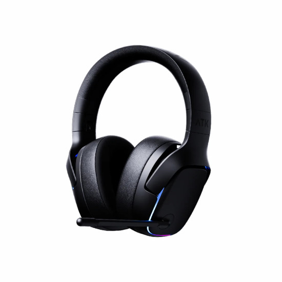Безжични слушалки ATK Wireless Gaming Headphones - M1 Mercury Black - Bluetooth 5.3, 2.4G, ENC, Virtual 7.1 Surround
