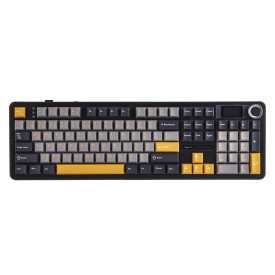 Безжична клавиатура Aula Wireless Gaming Mechanical Keyboard F108 PRO - Volcanic Switch [Linear] (English US), Black, Gray