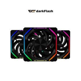 Комплект вентилатори Darkflash Fan Pack 3-in-1 3x120mm - INF32 Black, Daisy-Chain, Infinity Mirror, A-RGB