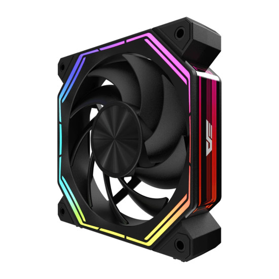 Комплект вентилатори DarkFlash INF34 Fan Pack 3in1, 3x120mm, Daisy-Chain, Addressable RGB, Black