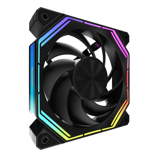Комплект вентилатори DarkFlash INF34 Fan Pack 3in1, 3x120mm, Daisy-Chain, Addressable RGB, Black