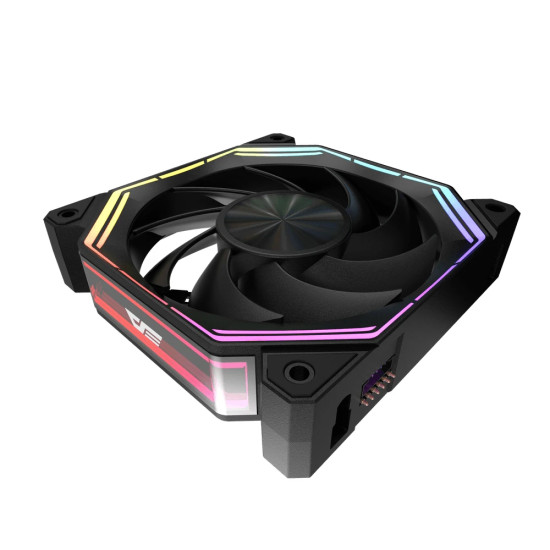 Комплект вентилатори DarkFlash INF34 Fan Pack 3in1, 3x120mm, Daisy-Chain, Addressable RGB, Black