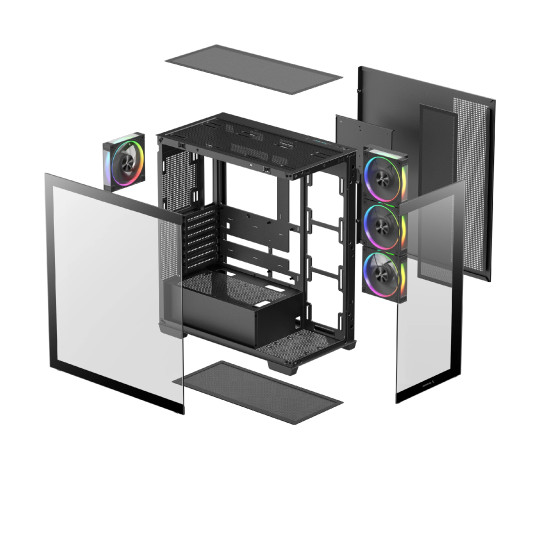 Кутия за компютър DeepCool Case ATX - CG580 4F V2
