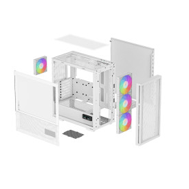 Кутия за компютър DeepCool Case EATX - CH560 Digital White A-RGB