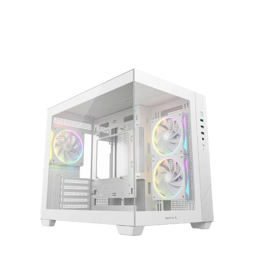 Кутия за компютър DeepCool Case mATX - CG330 3F WH - 3 ARGB Fans