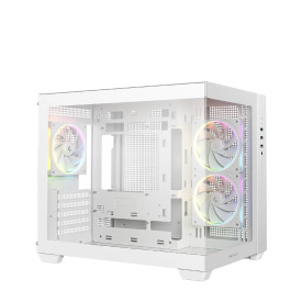 Кутия за компютър DeepCool Case mATX - CG330 3F WH - 3 ARGB Fans