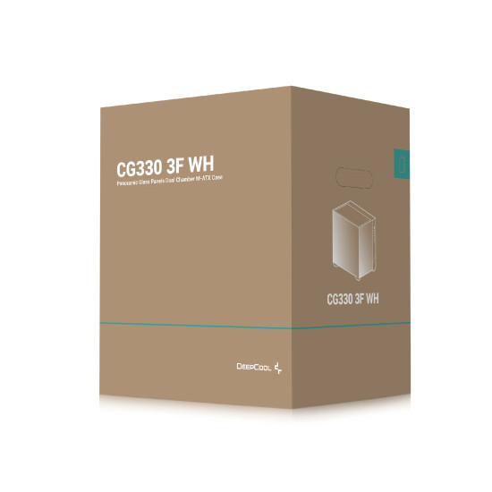 Кутия за компютър DeepCool Case mATX - CG330 3F WH - 3 ARGB Fans