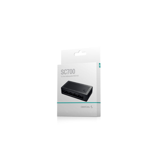 Разклонител за вентилатори DeepCool Fan Hub - Addressable RGB Hub SC700 - 12 port, SATA Power, Magnetic
