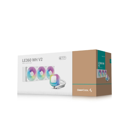 Водно охлаждане DeepCool Water Cooling LE360 V2 WH - Addressable RGB - LGA1851/AM5