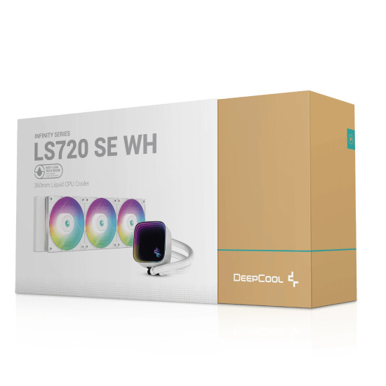 Водно охлаждане DeepCool Water Cooling LS720 SE White - Addressable RGB, Infinity mirror design - LGA1700/AM5