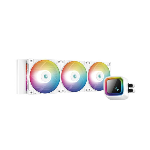 Водно охлаждане DeepCool Water Cooling LS720 WH - Addressable RGB, Infinity mirror design - LGA1700/AM5