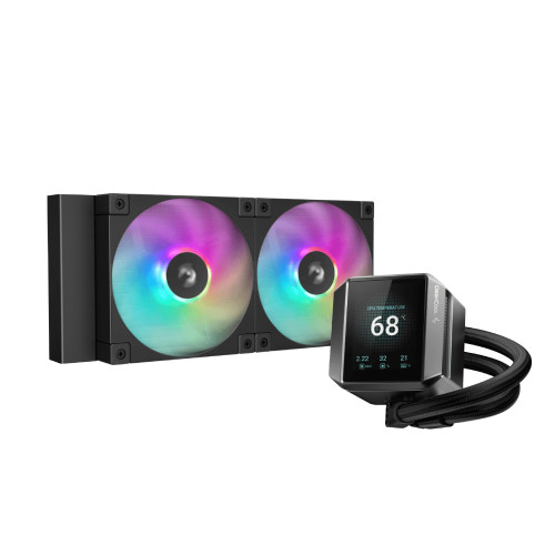 Водно охлаждане DeepCool Water Cooling MYSTIQUE 240 ARGB - LCD Screen