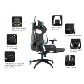 Геймърски стол Gamdias Gaming Chair - ACHILLES P1-L RGB Black/Red