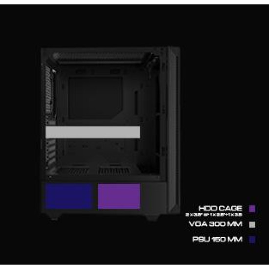 Кутия за компютър Gamdias Case ATX - ARGUS E4 - aRGB, Tempered Glass
