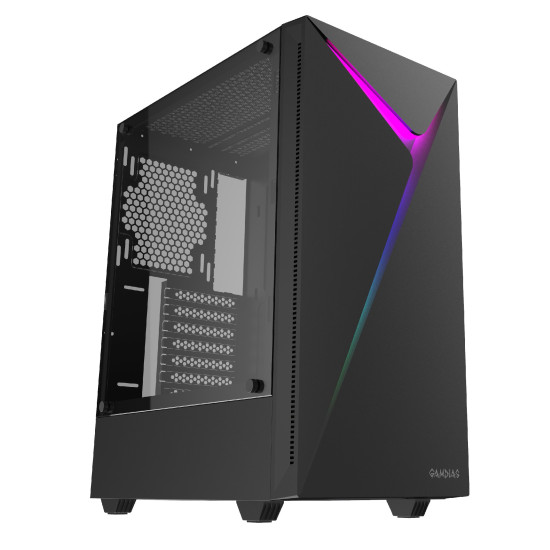 Кутия за компютър Gamdias Case ATX - ARGUS E4 - aRGB, Tempered Glass