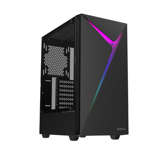Кутия за компютър Gamdias Case ATX - ARGUS E4 - aRGB, Tempered Glass